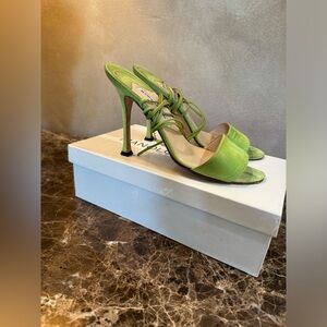Manolo Blahnik - Lili Green Suede - Size 38
